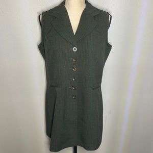 Giorgio Fiorloni | Vintage Dark Green Button Up Vest Size 7/8
